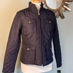 Ralph Lauren navy puff coat with zipper